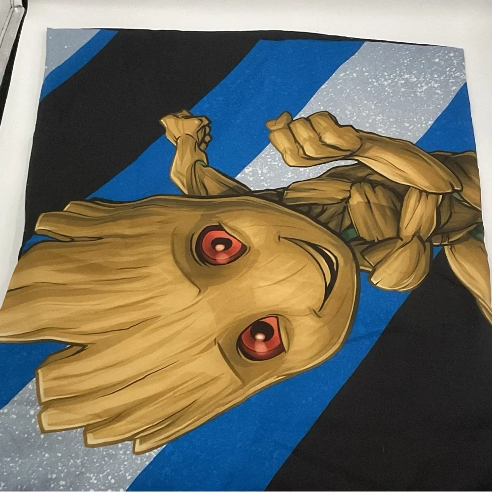 Marvel Guardians of the Galaxy Groot Standard Pocket Pillowcase Blue Black Hero